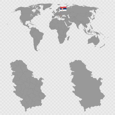 Sırbistan 'ın Dünya Konumuyla Haritası Belirlendi.