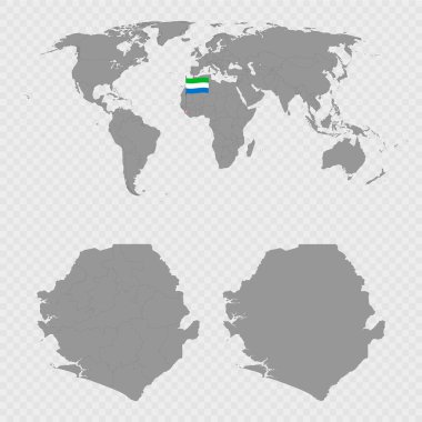 Dünya Konumu ile Sierra Leone Haritası Ayarlandı.