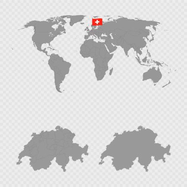 Dünya Konumuyla İsviçre Haritası Ayarlandı.