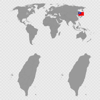 Dünya Konumu ile Tayvan Haritası Ayarları.