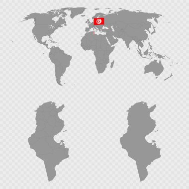 Dünya Konumu ile Tunus Haritası Ayarlandı.