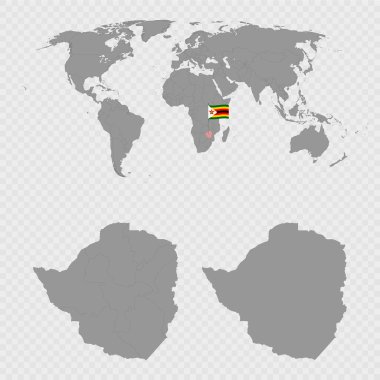 Dünya Konumu ile Zimbabwe Haritası Ayarlandı.