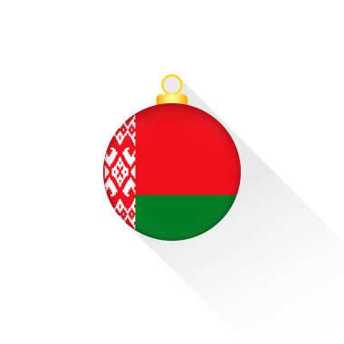 Belarus Ulusal Bayrak Noel Dekorasyonu.