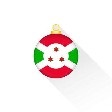 Burundi Ulusal Bayrak Noel Dekorasyonu.
