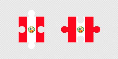Peru Bayraklı Bulmaca Parçaları.