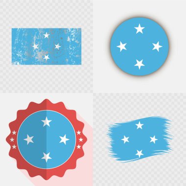 Mikronezya Ulusal Bayrak Simgesi Koleksiyonu.