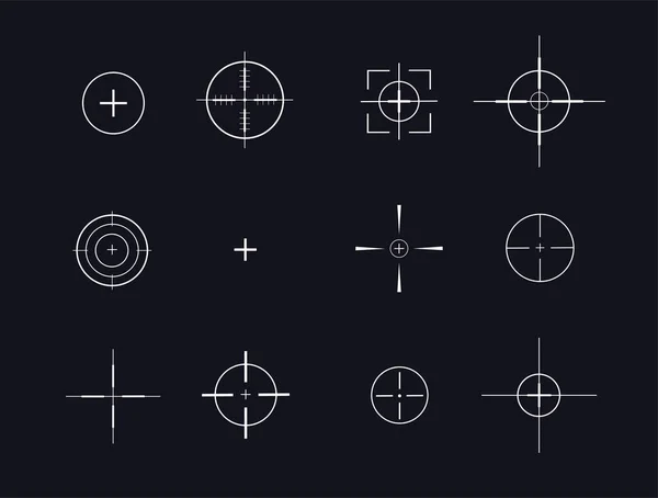 Silahın Optik Görüntüsü Oyun Için Çapraz Simge Tasarımı Keskin Nişancı — Stok Vektör