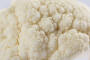 Taze organik karnabahar çiçeklerini kapatın. Seçici odak