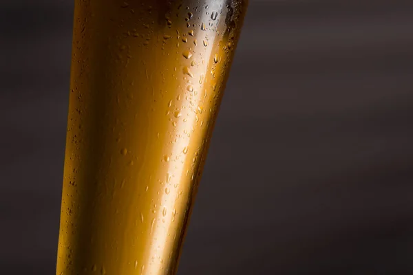 Detail Wet Glass Cold Light Beer Selective Focus — Stock Photo, Image