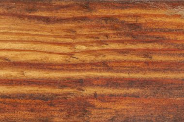 Tahta dokusunun makro ayrıntıları; çizgili kahverengi tahta arka plan ve kopyalama alanı