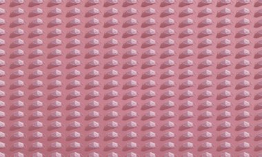 Pembe arka planda izole edilmiş çok sayıda tıbbi yüz koruma maskesi - Covid 19 koruma ve önleme kavramı