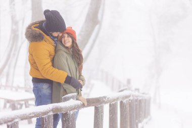 Güzel, genç ve aşık bir çift kış tatilini dağlarda geçirir. Karlı kış günlerinde dışarıda sarılıp dinlenirler.