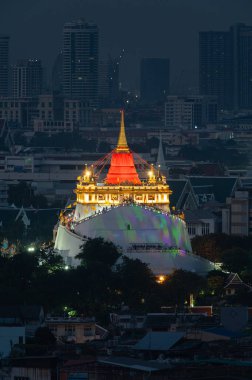 Golden Mount Temple (wat sraket rajavaravihara), Bangkok, thailand, Asia, landmark ve Tayland 'ın ünlü yeri