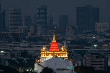 Golden Mount Temple (wat sraket rajavaravihara), Bangkok, thailand, Asia, landmark ve Tayland 'ın ünlü yeri