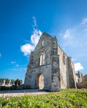 Xl yüzyıl abbey des chateliers Ile de re, Fransa adada harabe.