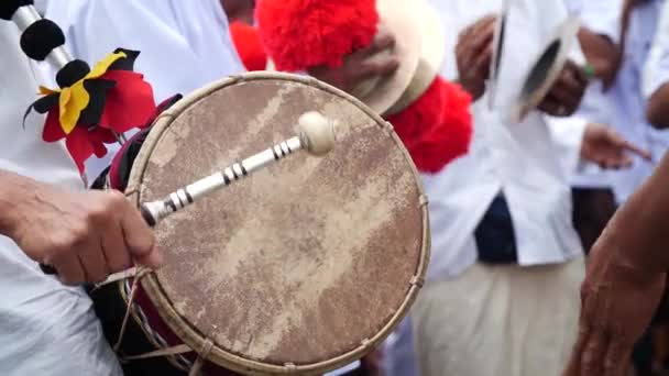 Balinese Viering Percussie Instrument Bali Indonesië Hoge Kwaliteit Fullhd Slow — Stockvideo