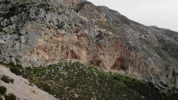 Drohnenaufnahme Des Odyssey Klettersektors Auf Der Insel Kalymnos Griechenland Hochwertiges — Stockvideo