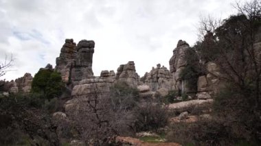 Antequeras Torcal Doğal Parkı kaya denizi. Yüksek kalite 4k görüntü