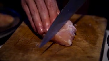 Dilimlenmiş et. Yüksek kaliteli FullHD görüntüler