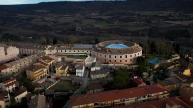 Brihuega 4K 'nin hava görüntüsü. Yüksek kalite 4k drone görüntüsü