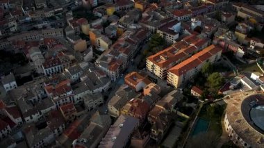 Brihuega 4K 'nin hava görüntüsü. Yüksek kalite 4k drone görüntüsü