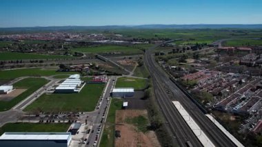 Ciudad Real City 'nin hava aracı görüntüsü. Yüksek kalite 4k görüntü