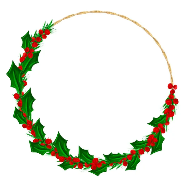 Merry Christmas Wreath Different Decorating Purposes High Quality Illustration — Foto Stock