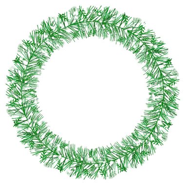 Merry Christmas wreath for different decorating purposes. High quality illustration.