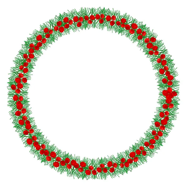 Merry Christmas Wreath Different Decorating Purposes High Quality Illustration — 图库照片