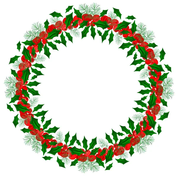 Merry Christmas Wreath Different Decorating Purposes High Quality Illustration — Zdjęcie stockowe