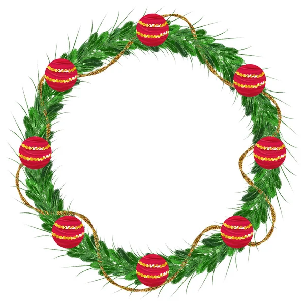Merry Christmas Wreath Different Decorating Purposes High Quality Illustration —  Fotos de Stock