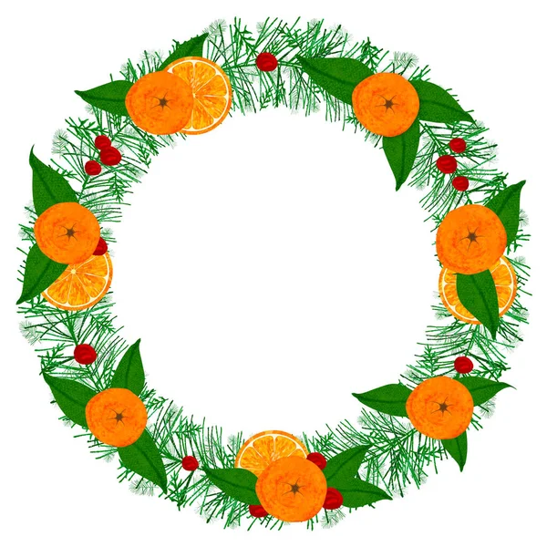 Merry Christmas Wreath Different Decorating Purposes High Quality Illustration — ストック写真