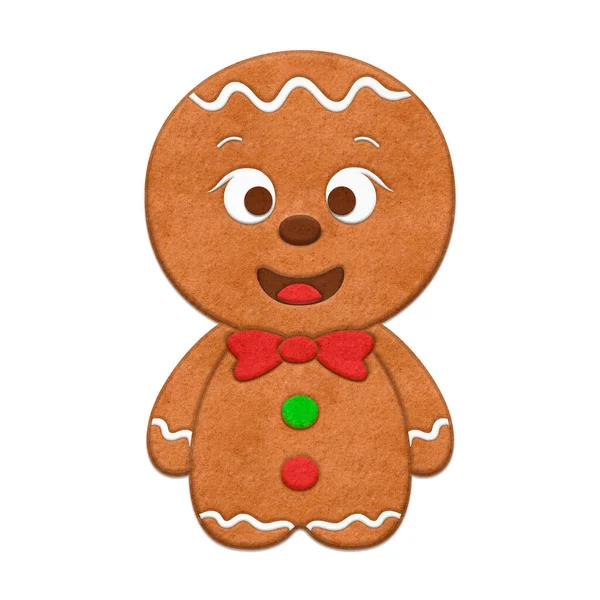 Carino Biscotti Pan Zenzero Natale Diversi Disegni Feste Illustrazione Alta — Foto Stock