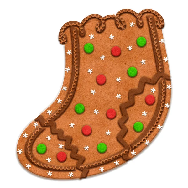 Biscoito Gengibre Natal Bonito Para Diferentes Desenhos Feriados Ilustração Alta — Fotografia de Stock