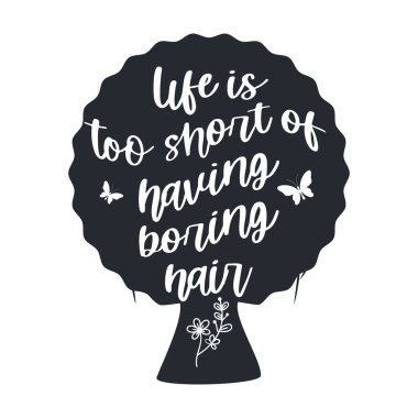 Berbat saç vektörü alıntıları. Vektör illüstrasyonu.