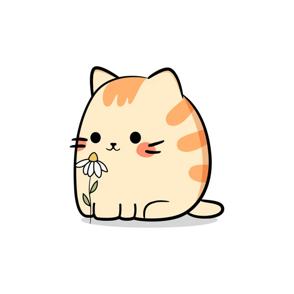 カワイイスタイルの可愛い猫 ベクターストックイラスト — ストックベクタ