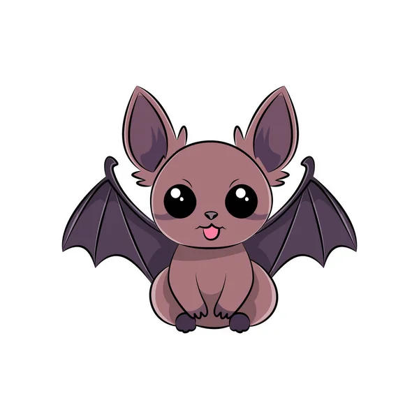 Bonito Morcego Bebé Halloween Ilustração Estoque Vetorial — Vetor de Stock