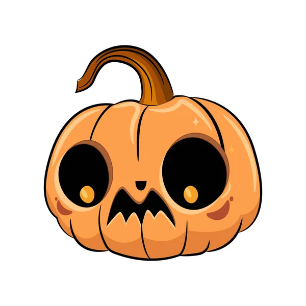 Joyeux Halloween Citrouille Isolé Sur Fond Blanc Illustration Vectorielle — Image vectorielle