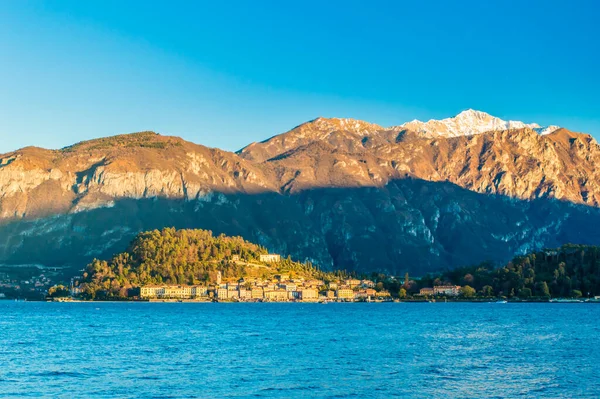 Panorama Jezera Como Vyfocené Kostela San Martino Griante Ukazuje Severní — Stock fotografie