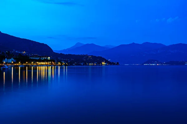 Lago Como Tremezzina Bellagio Montagne Sovrastanti Tramonto — Foto Stock