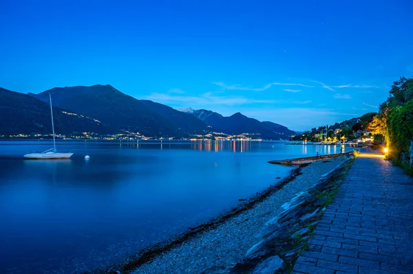 Città Pianello Del Lario Sul Lago Como Passeggiata Lungo Lago — Foto Stock