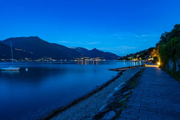 Città Pianello Del Lario Sul Lago Como Passeggiata Lungo Lago — Foto Stock