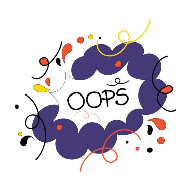 çizgi roman kabarcığı karalama simgesini düz stil vektöründe kullanılacak şekilde etiketler, internet siteleri için sembol gibi