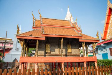 Wat Apson Sawan Worawihan veya Wat Apson Sawan, Tayland 'ın Bangkok şehrinde Thonburi' de. Tayland, Bangkok, Aralık 2022