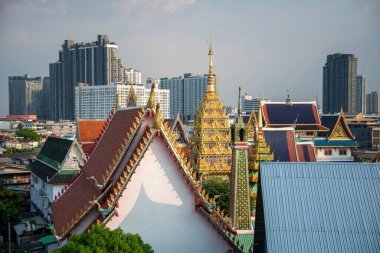 Thonburi 'deki Wat Khun Chan Tayland' ın Bangkok şehrinde. Tayland, Bangkok, Aralık 2022