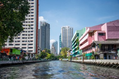 Tayland 'ın Bangkok şehrindeki Klong Saen Nehri. Tayland, Bangkok, Aralık 2022