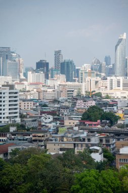 Tayland 'ın Bangkok kentindeki Icon Siyam Alışveriş Merkezi' nden Skyline. Tayland, Bangkok, Aralık 2022,