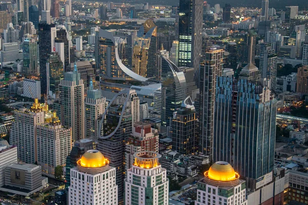 Vista Horizonte Ciudad Bangkok Desde Mirador Baiyoke Sky Hotel Tower —  Fotos de Stock