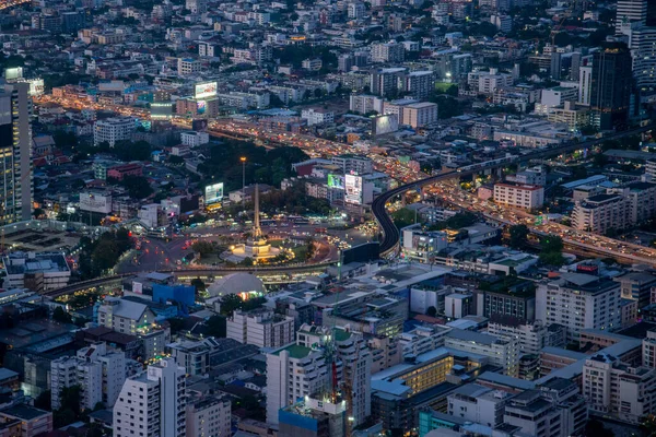 Výhled Panorama Města Bangkok Pohledu Baiyoke Sky Hotel Tower Bangkoku — Stock fotografie