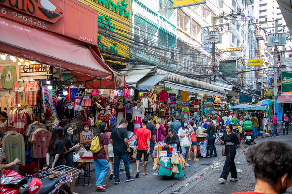 a Fashion and Textile market at the Pratunam Textile market in the area of Pratunam in the city of Bangkok in Thailand.    Thailand, Bangkok, December, 2022